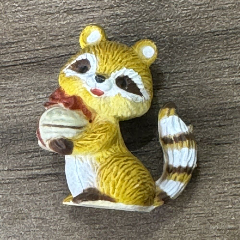 Vintage Dollhouse‎ Miniature Red Racoon 1.25"t Animated B132 Dolly's Gallery